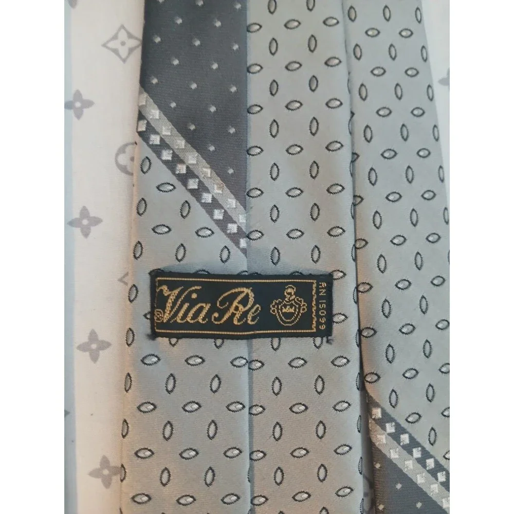 VINTAGE Via Re Tie Men's Polyester 55x3